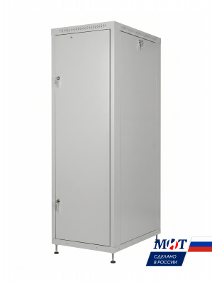 Шкаф телекоммуникационный напольный ШТН 19" МИТ-42.60.80.ССМ дверь перед стекло зад.металл (корпус 1мм)
