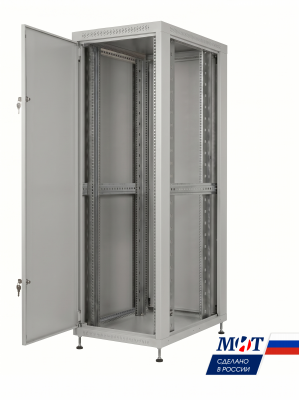 Шкаф телекоммуникационный напольный ШТН 19" МИТ-42.60.80.СММ дверь перед металл зад.металл (корпус 1мм)