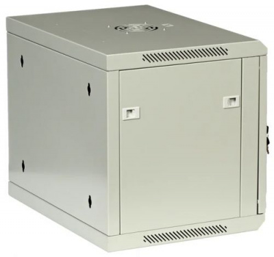Шкаф телекоммуникационный 19 дюймов 12U 600x450мм настенный серый, металл
