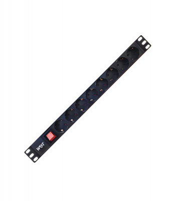 Блок розеток 19" EURO на 8 гнезд с выключателем, 220В WT-PDU-G8
