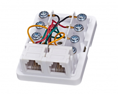 Розетка 2хRJ-11 6P4C
