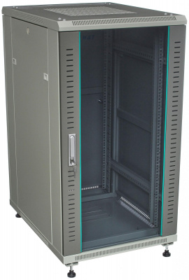 Шкаф 19" телекоммуникационный серверный серый стекло 600X800