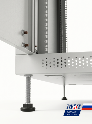 Шкаф телекоммуникационный напольный ШТН 19" МИТ-42.60.60.CMM дверь перед металл зад.металл (корпус 1мм)